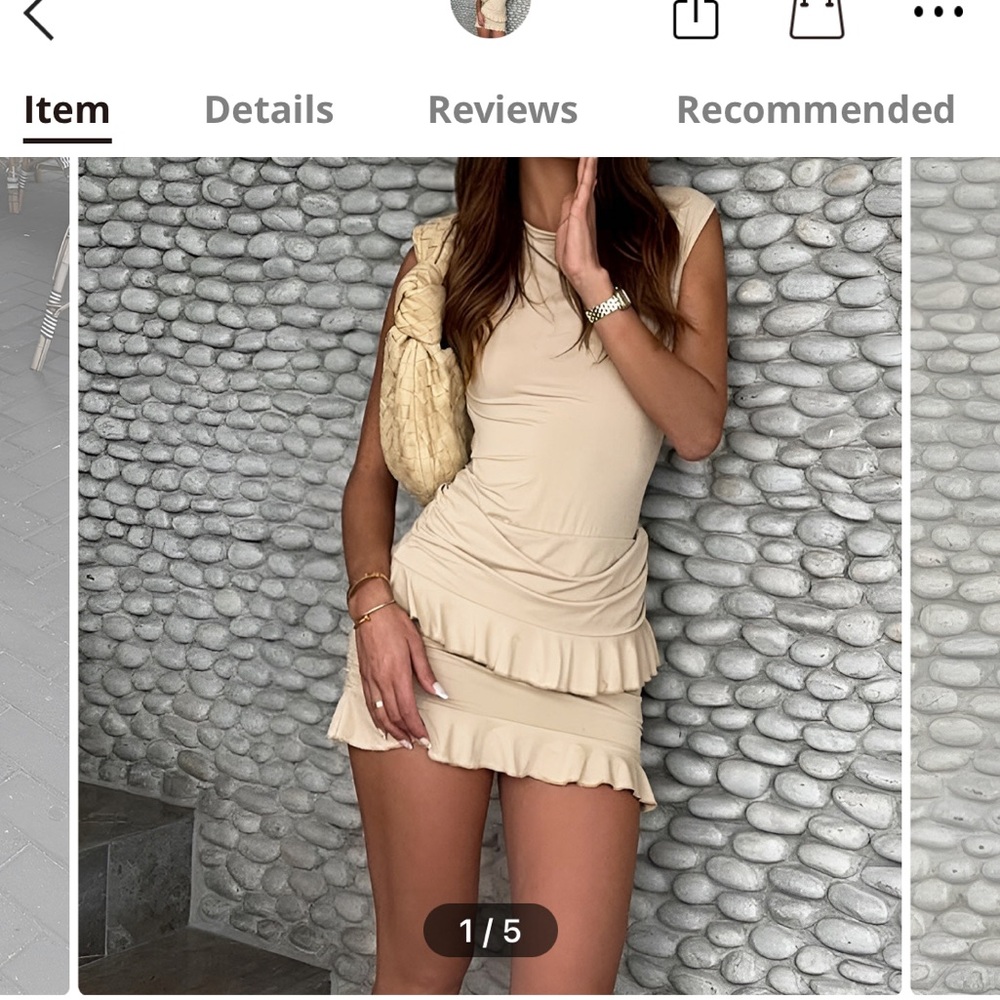 Commense Cap Sleeve Ruffle dress